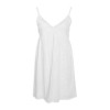 White Linen Babydoll Dress - Dresses - 