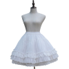 White Lolita Ruffled Petticoat Skirt - スカート - 
