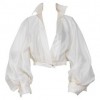 White Long Sleeve Crop Top - Long sleeves shirts - 