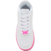 White Neon Fuchsia Lace Up Sneakers - Sneakers - 