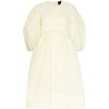 White Puff Sleeve Dress - sukienki - 