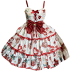 White Red Green Bow Lolita Christmas - Dresses - 