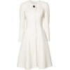 White Single Breasted Coat - Anderes - 