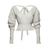 White Tie Back Top - Camicie (lunghe) - 