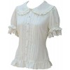White Vintage Blouse - Košulje - kratke - 