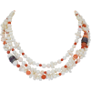 White and Red Coral Necklace - ネックレス - 