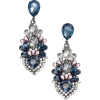 White and blue earrings - イヤリング - 