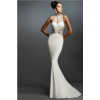 White evening dress - sukienki - 