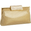 Whiting & Davis Bubble Mesh and Crystal Clutch Gold - Torbe z zaponko - $170.40  ~ 146.35€