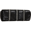 Whiting & Davis Crystal Striped Full Flap Clutch Black - Clutch bags - $239.00 