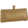 Whiting & Davis Dimple Mesh Framed Clutch Gold - Clutch bags - $158.00 