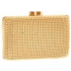 Whiting & Davis Dimple Mesh Minaudiere Clutch Gold - Clutch bags - $125.58 