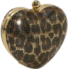 Whiting & Davis Heart Clutch Leopard - Clutch bags - $171.00 