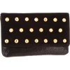 Whiting & Davis Studded Suede Flap Clutch Black - Clutch bags - $116.26 