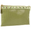 Whiting & Davis Studs & Snake Clutch Olive - バッグ クラッチバッグ - $92.00  ~ ¥10,354