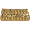 Whiting & Davis Women's Contrasting Ruffles Clutch Gold - Torbe z zaponko - $128.99  ~ 110.79€