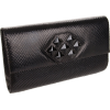 Whiting & Davis Women's Large Crystal Patch Flap Clutch Black - Clutch bags - $265.00 