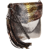 Whiting & Davis Women's Leather Tassel Pouch 1-4117Ag Shoulder Bag Pewter - Torbe - $78.00  ~ 66.99€