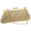 Whiting and Davis Dimple Mesh Clutch Matte Gold - バッグ クラッチバッグ - $150.79  ~ ¥16,971