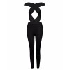 Whoinshop Women's Crossover Front Cut Out Bodycon Bandage Jumpsuit - Hlače - duge - $67.00  ~ 57.55€
