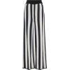 Wide Striped Crepe Pants - Capri & Cropped - 