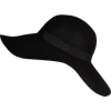 Wide Brim Black Hat - Resto - 