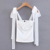 Wild French retro backless small camisol - Shirts - $25.99 