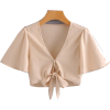 Wild Short Sleeve V-Neck Top - Košulje - kratke - $25.99  ~ 22.32€