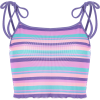 Wild Stripe Color Stripe Tight Slim Slin - 半袖シャツ・ブラウス - $15.99  ~ ¥1,800