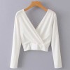 Wild V-neck halter solid color knit cros - Camisa - curtas - $25.99  ~ 22.32€