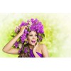 Woman Lilac Flower Hairstyle - Uncategorized - 