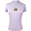 Woman avatar embroidery lavender short s - Shirts - $25.99 