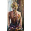 Woman in Floral Scene - Resto - 