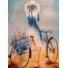 Woman ion Bicycle Illustration - Other - 