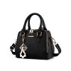 Women Small Size 2 Main Porcket Roomy Handbags Double Zipper Purse Leather Tote Shoudle Bag - Bag - $29.99 