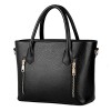 Women Top-Handle Handbags Double Zipper Faux Leather Shoulder Tote Bag Medium - バッグ - $29.99  ~ ¥3,375