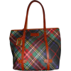 Women's Dooney & Bourke Purse Handbag Medium East West Shopper Red/Green Plaid - Torebki - $265.00  ~ 227.60€