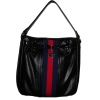 Women's Tommy Hilfiger Bucket Tote Handbag (Black/Navy/Red) - Bolsas pequenas - $75.00  ~ 64.42€