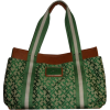 Women's Tommy Hilfiger Medium Iconic Handbag (Green Alpaca Trimmed With Brown) - Hand bag - $99.00 
