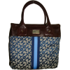 Women's Tommy Hilfiger Small Tote Handbag (Navy Alpaca Trimmed With Brown) - Bolsas - $89.74  ~ 77.08€
