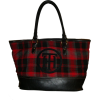 Women's Tommy Hilfiger Tote Handbag (Red Plaid/Black) - Hand bag - $95.00 