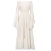 Women Boho Renaissance Off Shoulder Long Maxi Dress With Bell Sleeves BP000401 - Modni dodaci - $33.99  ~ 215,92kn