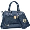 Women Crocodile Skin Designer Satchel Handbags Structured Purses Shoulder Bags With Shoulder Strap - ハンドバッグ - $39.99  ~ ¥4,501