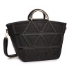 Women Designer Handbag Satchel Bag Large Tote Bag Top Handle Shoulder Bag Work Purse with Geometric Trim - Hand bag - $169.99 