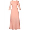 Women Sexy 3/4 Sleeve Floor Length Long Maxi Evening Dress - Dresses - $13.99 