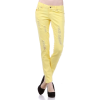 Womens Designer Jeggings Denim Distressed Skinny Club Leggings Banana Yellow - Leggings - $34.99  ~ £26.59