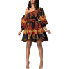 Womens African Print Street Style Dresse - Kleider - $28.00  ~ 24.05€