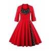 Women's Audrey Hepburn Vintage Style Rockabilly Swing Dress - Haljine - $15.99  ~ 101,58kn