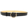 Women's Belts Leather Solid Color Circle Pin Buckle Waist Belt for Jeans Dress Gift for Lover Family - Belt - $19.00 