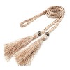 Women's Belts Solid Color Tassel Braided Bowknot Thin Waist Weave Belt - Cinture - $12.00  ~ 10.31€